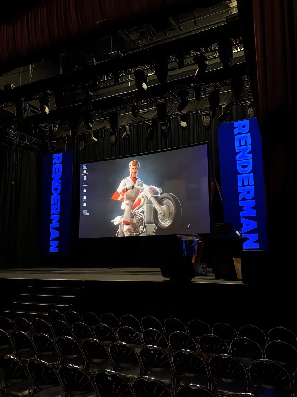 Large LED screen in theatre