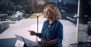 Alternate Close-up of Microsoft TV Commercial