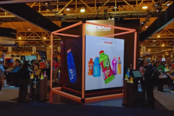 Gatorade Booth Check out the eye-catching Gatorade tradeshow booth, powered by Matrix Visual's LED panels. A stunning display of innovation and branding, leaving a lasting impact on attendees.