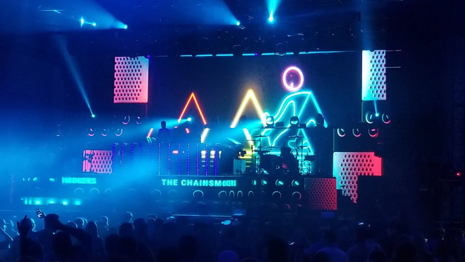 Image of LED display at Chainsmokers Performance