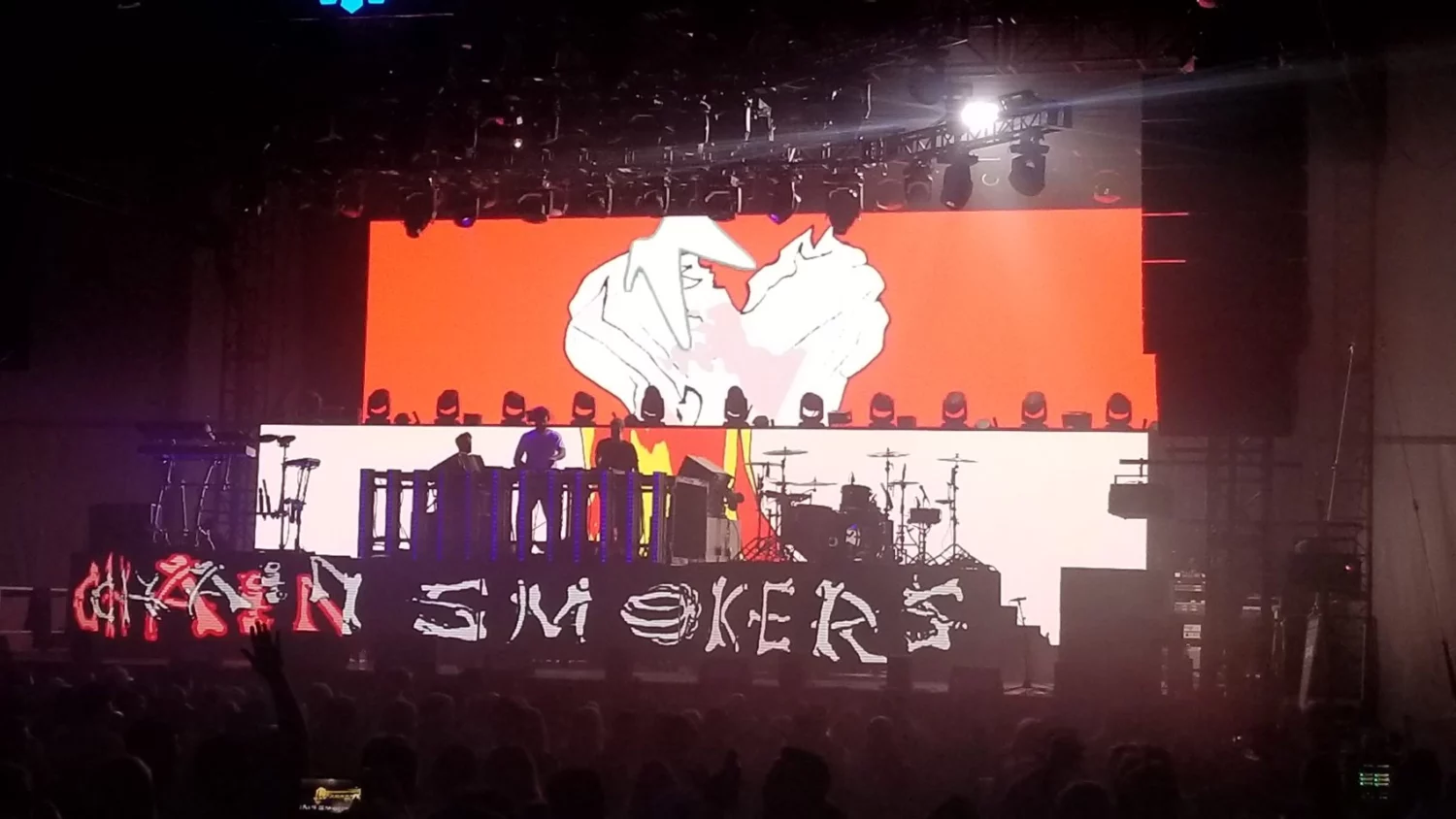 Image of LED display at Chainsmokers Performance