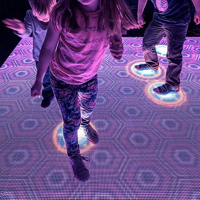 Image of People on interactive LED Floor