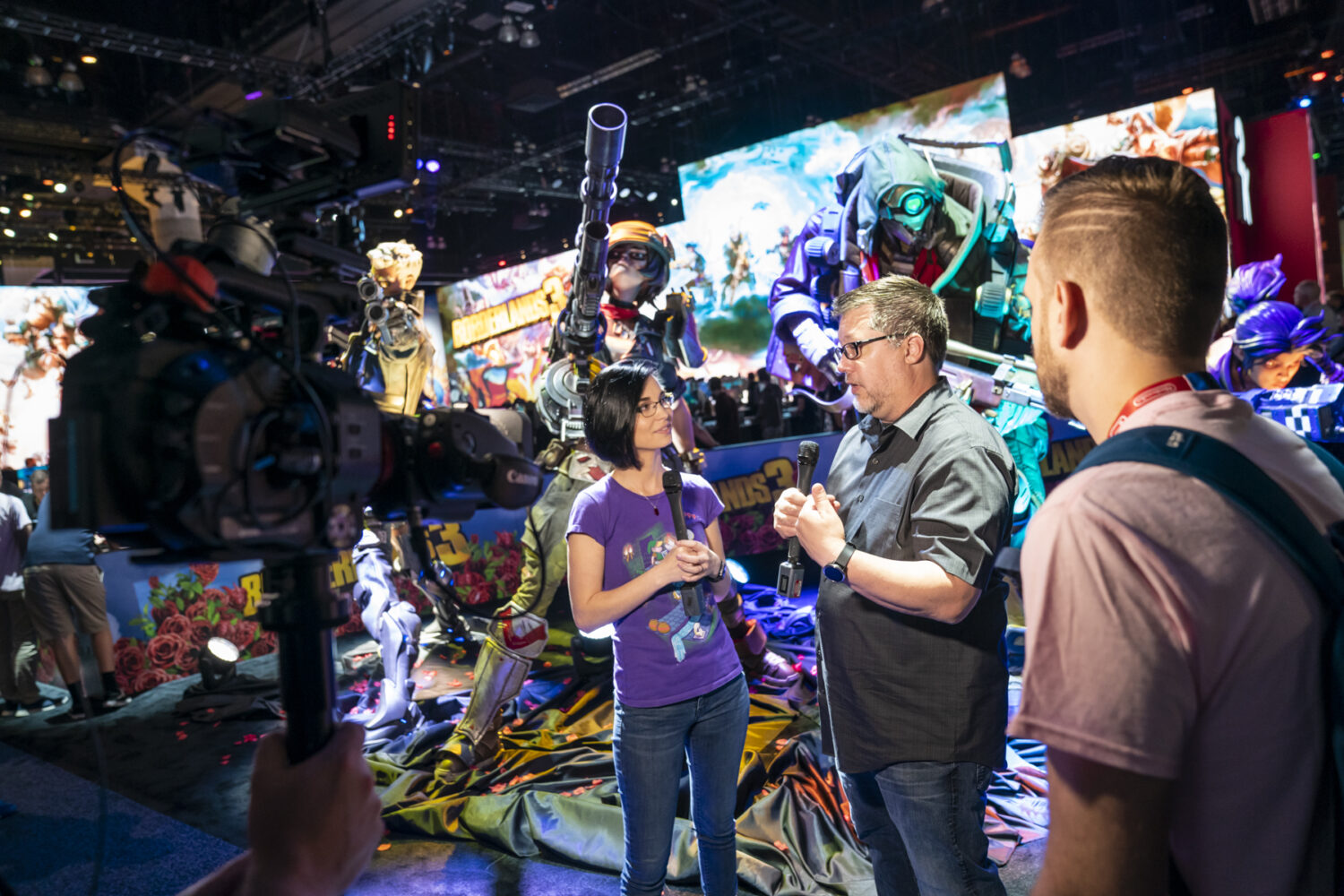 Image of LED panels at Borderlands display at E3 Electronic Entertainment Expo 2023