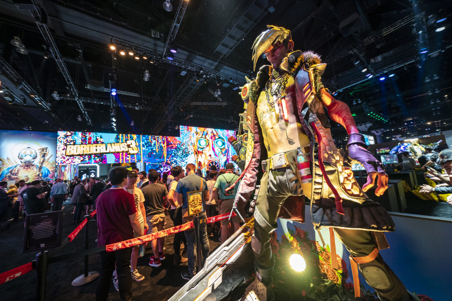 Image of LED panels at Borderlands display at E3 Electronic Entertainment Expo 2023