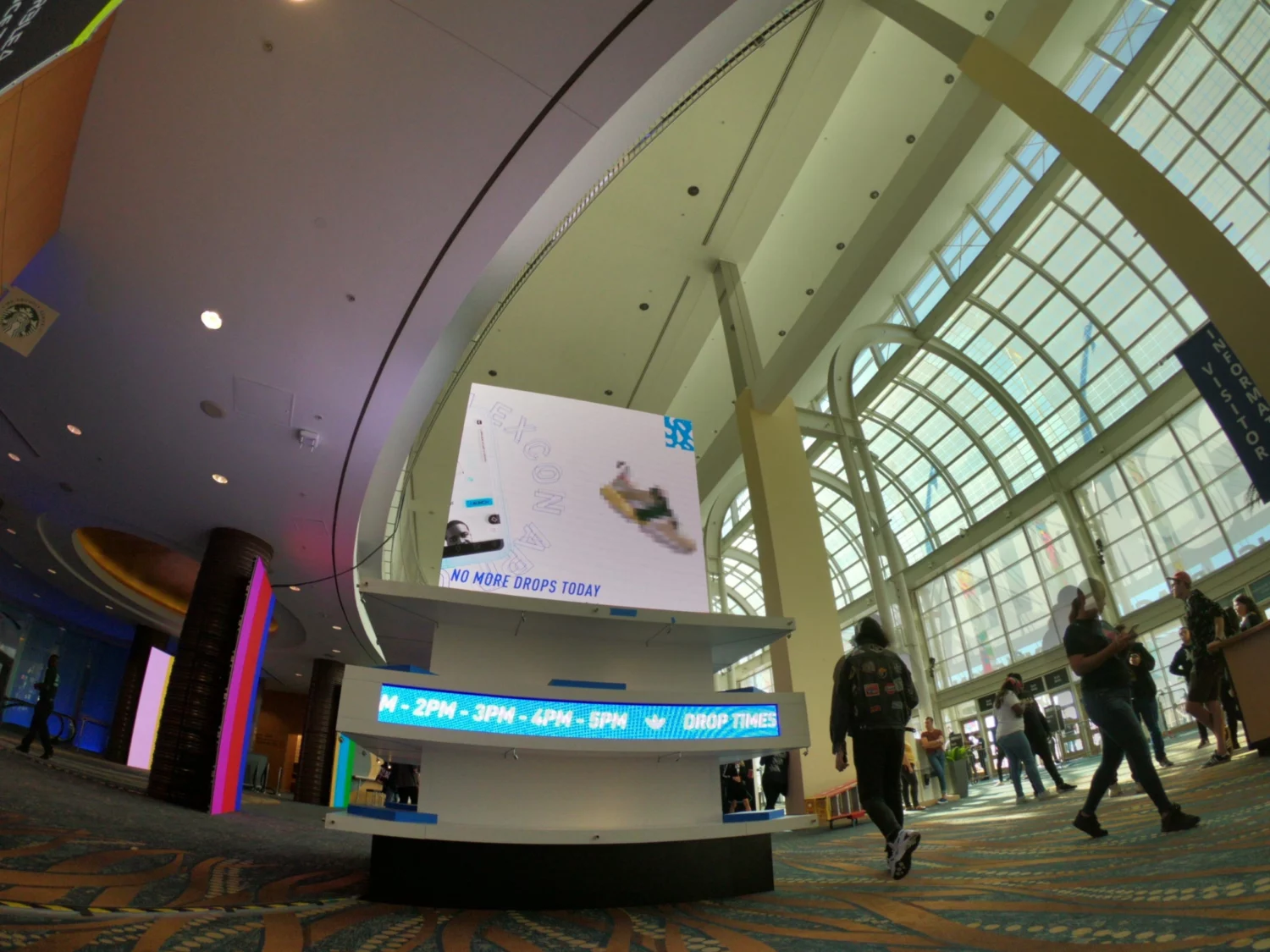 Image of LED panel in lobby of convention center