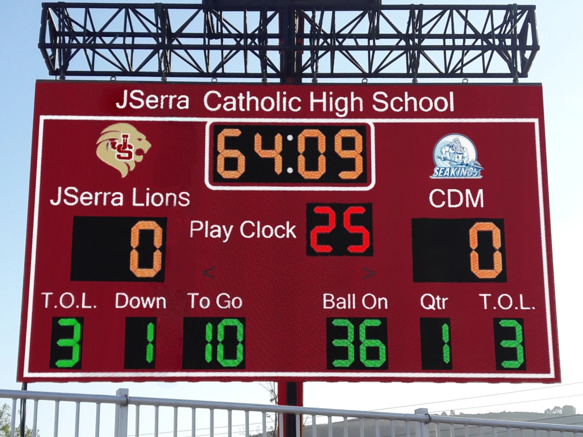 Image of LED display at school sports event