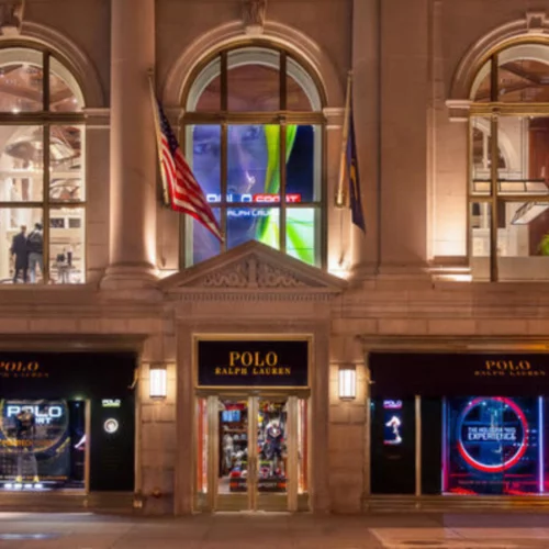 Image of LED Holographic Interactive display for Ralph Lauren Polo store