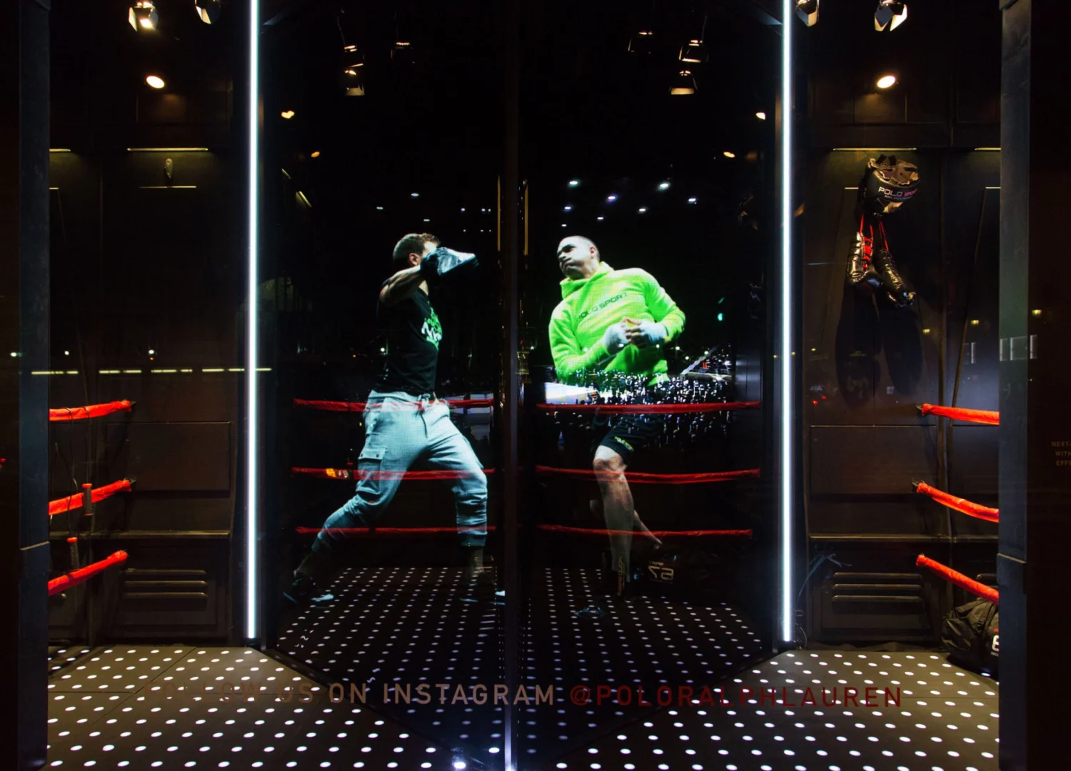 Image of LED Holographic Interactive display for Ralph Lauren Polo store