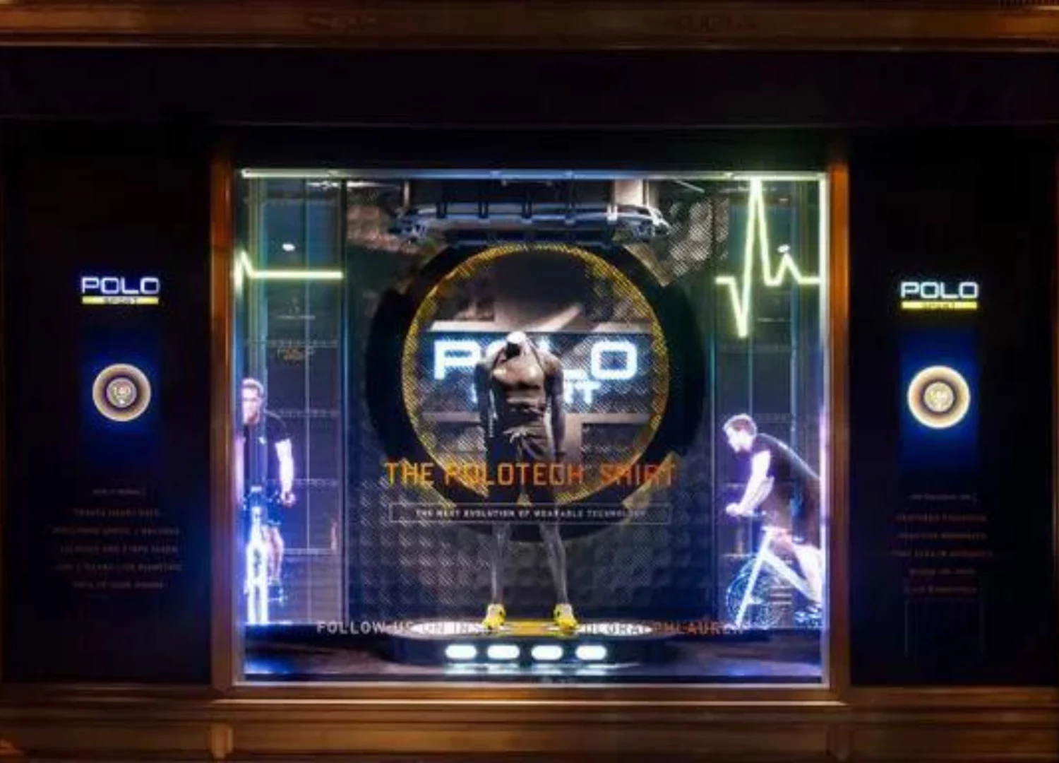 Image of LED Holographic Interactive display for Ralph Lauren Polo store