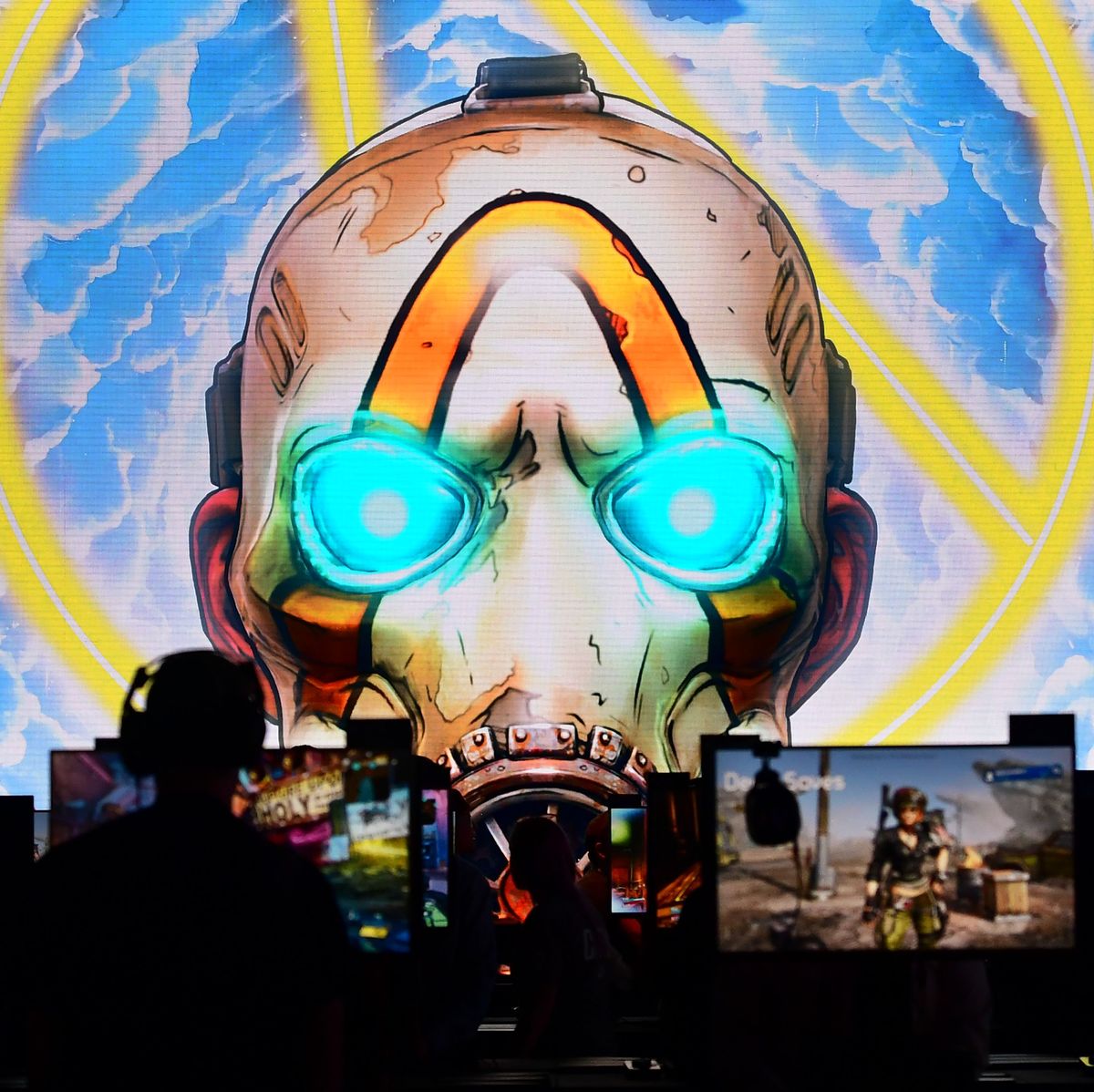 Image of LED panels at Borderlands display at E3 Electronic Entertainment Expo 2023