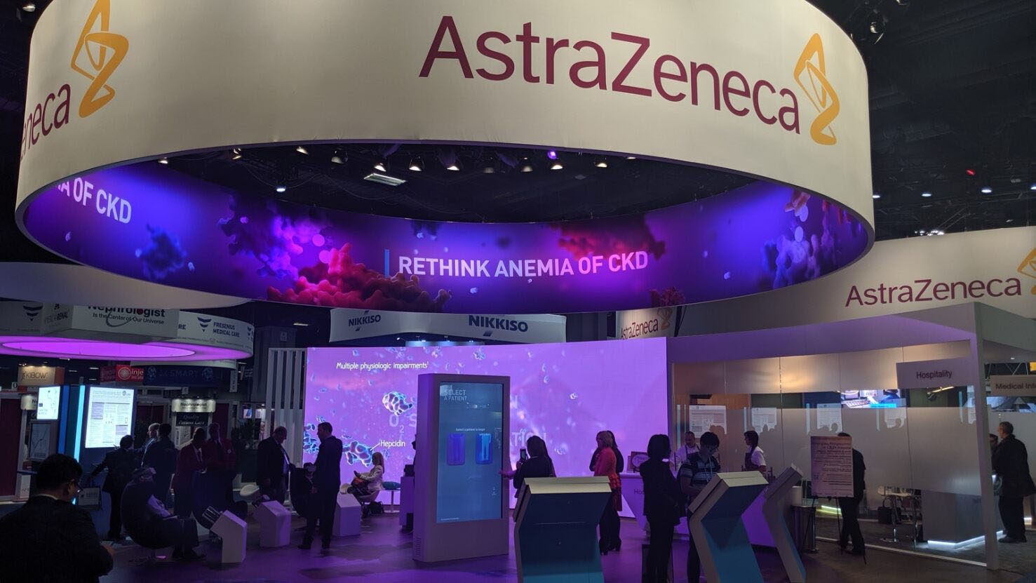 Image of AstraZeneca's tradeshow booth