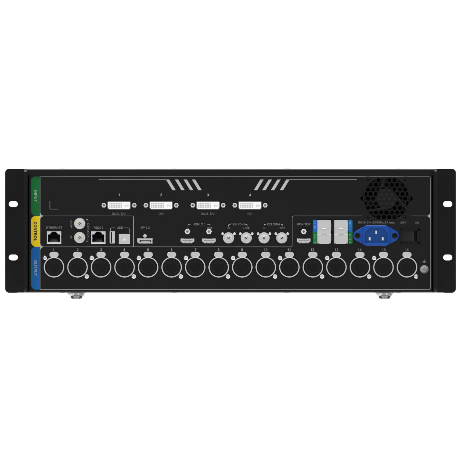 back of NovaStar NovaPro UHD Jr All-in-One Controller
