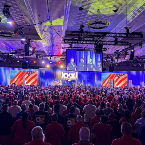 LED display solution with crowd at the International Brotherhood of Teamsters Convention 2026