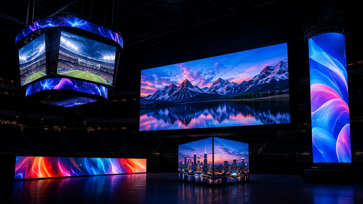various types of led jumbotron screens